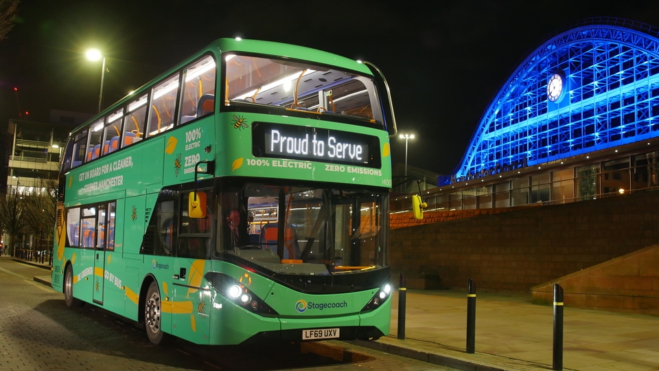 One of the new electric buses One of the new electric buses