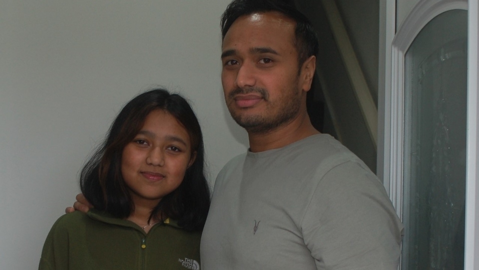 Tasneem is pictured with her dad, Akke Rahman Tasneem is pictured with her dad, Akke Rahman