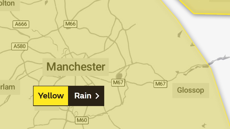 A yellow weather warning has been issued A yellow weather warning has been issued