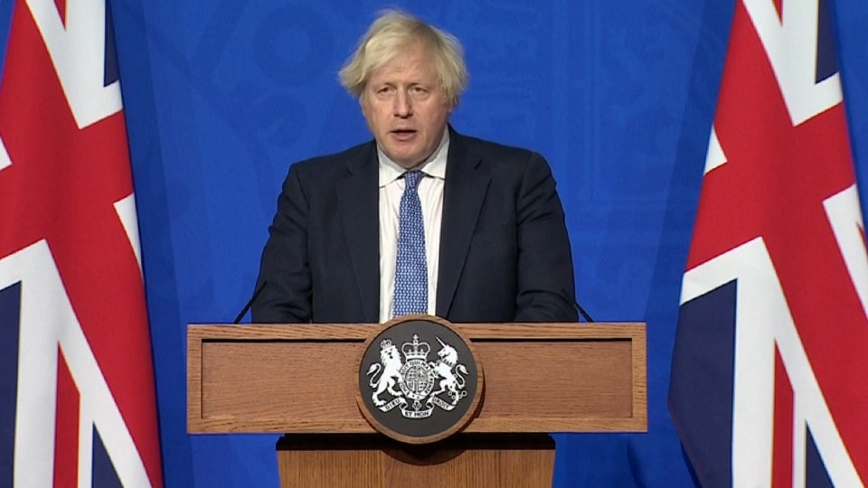 Boris Johnson announced the restrictions on Wednesday evening