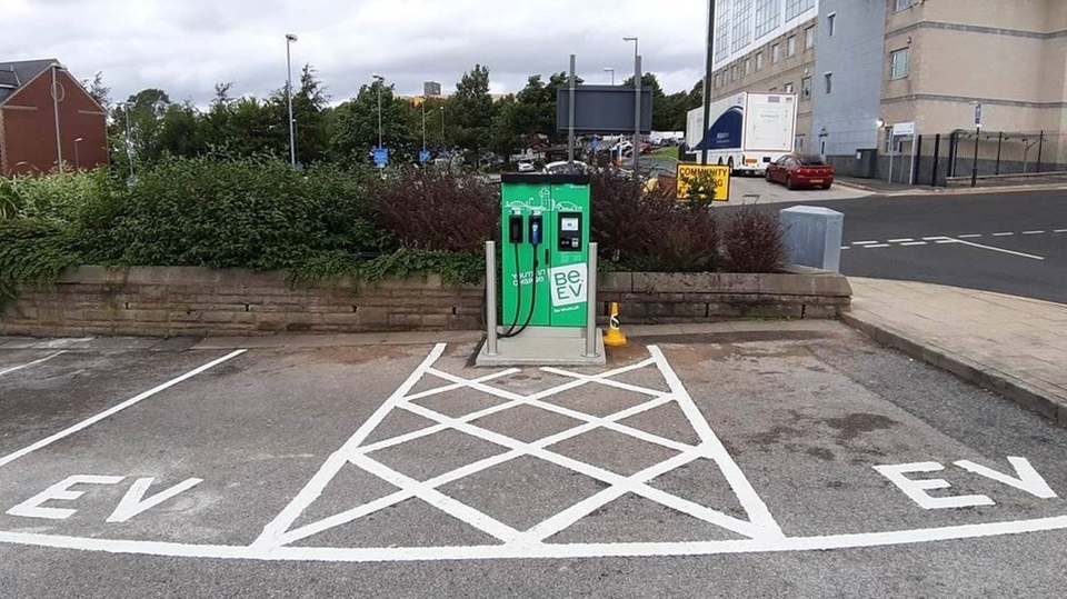 The new rapid charger on the Civic Centre car park The new rapid charger on the Civic Centre car park