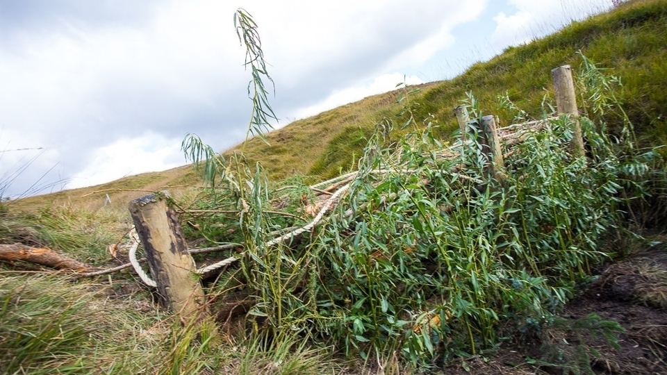 Three natural flood management methods are being trialled on Crompton Moor Three natural flood management methods are being trialled on Crompton Moor