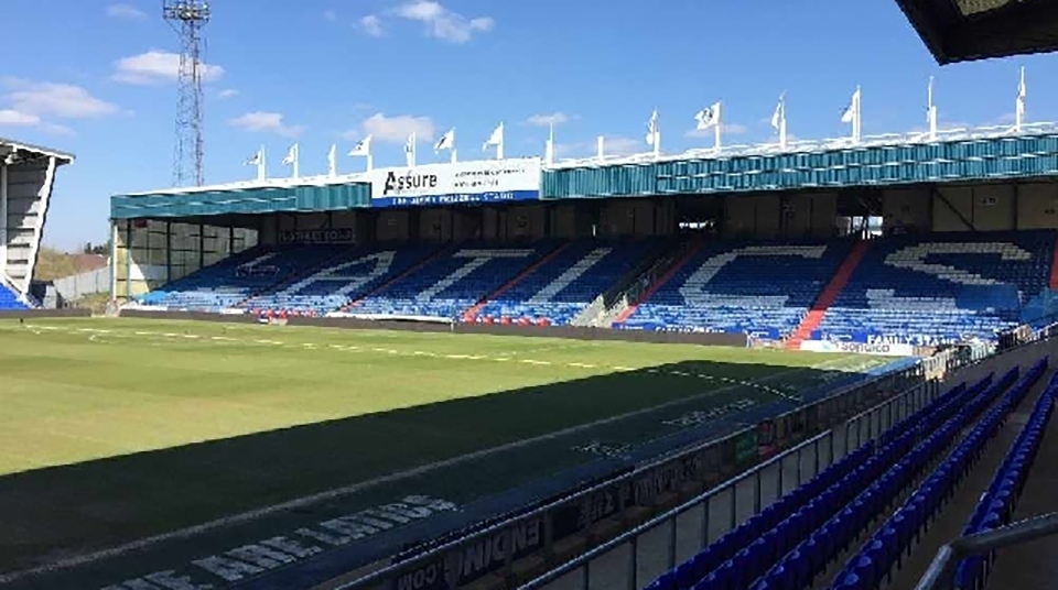 The Boundary Park pitch is currently frozen