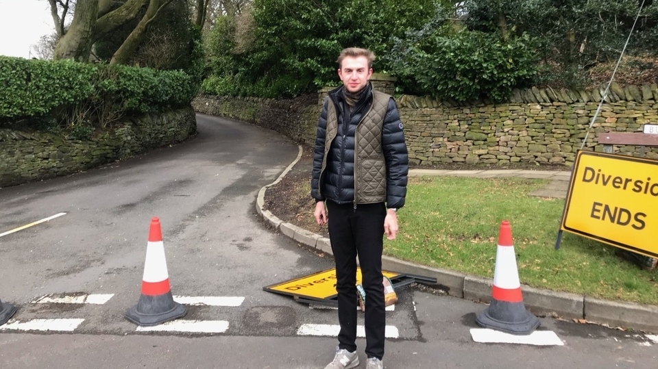 Local councillor Max Woodvine at the site of the wall repair work Local councillor Max Woodvine at the site of the wall repair work