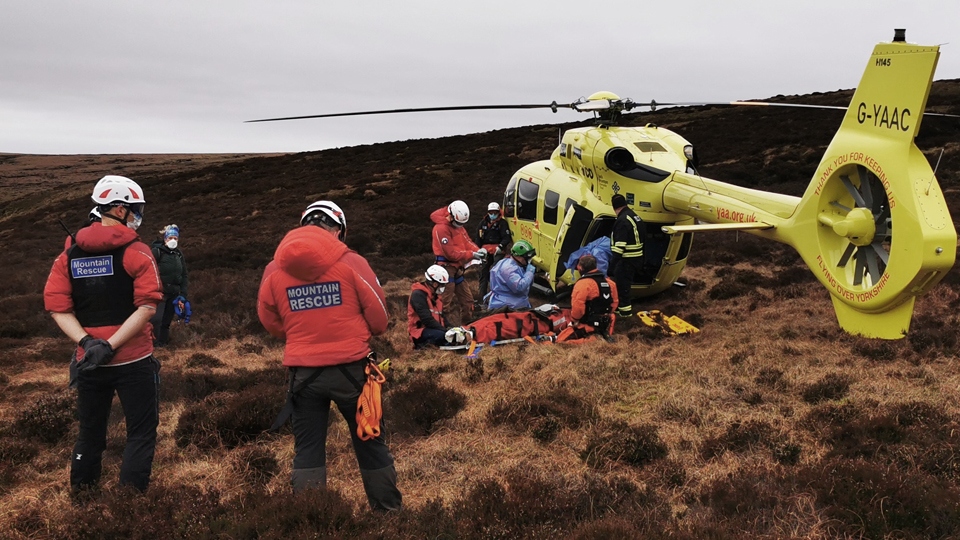 The man was flown to Sheffield