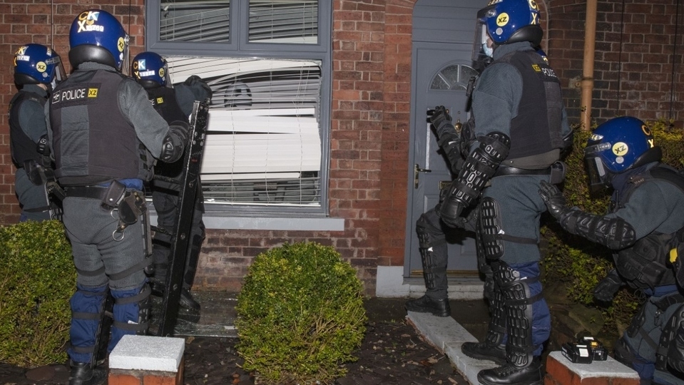 Officers carried out warrants in Oldham, Rochdale and Liverpool yesterday Officers carried out warrants in Oldham, Rochdale and Liverpool yesterday