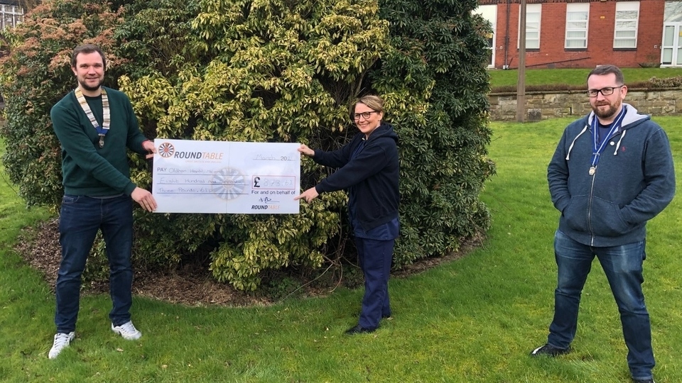 Pictured are John Arthurs with the cheque, Melanie Wildman, lead midwife, and Stephen James, club vice chairman Pictured are John Arthurs with the cheque, Melanie Wildman, lead midwife, and Stephen James, club vice chairman