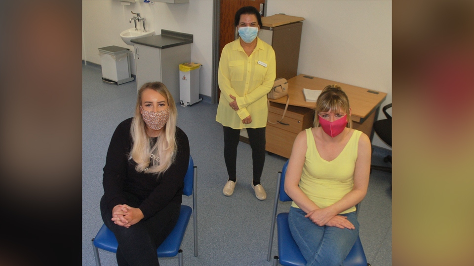 Pictured left to right: Anna Hughes, Dr Anita Sharma (South Chadderton Medical Centre) and Gillian Hall Pictured left to right: Anna Hughes, Dr Anita Sharma (South Chadderton Medical Centre) and Gillian Hall