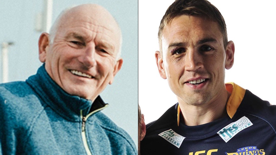 Frank Rothwell (left) and Kevin Sinfield MBE
