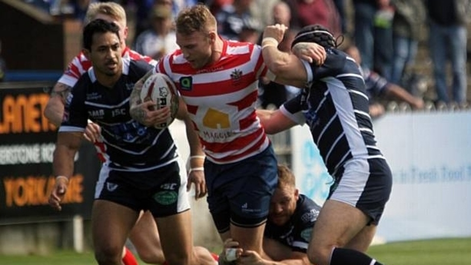 Oldham try-scorer Danny Langtree