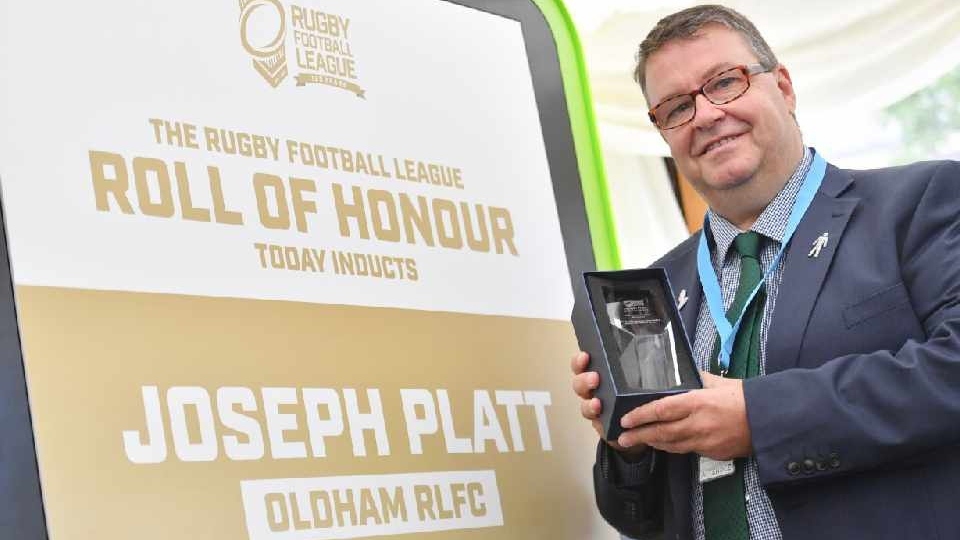 Chris Hamilton is pictured at rugby league's 125th birthday celebration last year. Image courtesy of Simon Wilkinson, SWPix