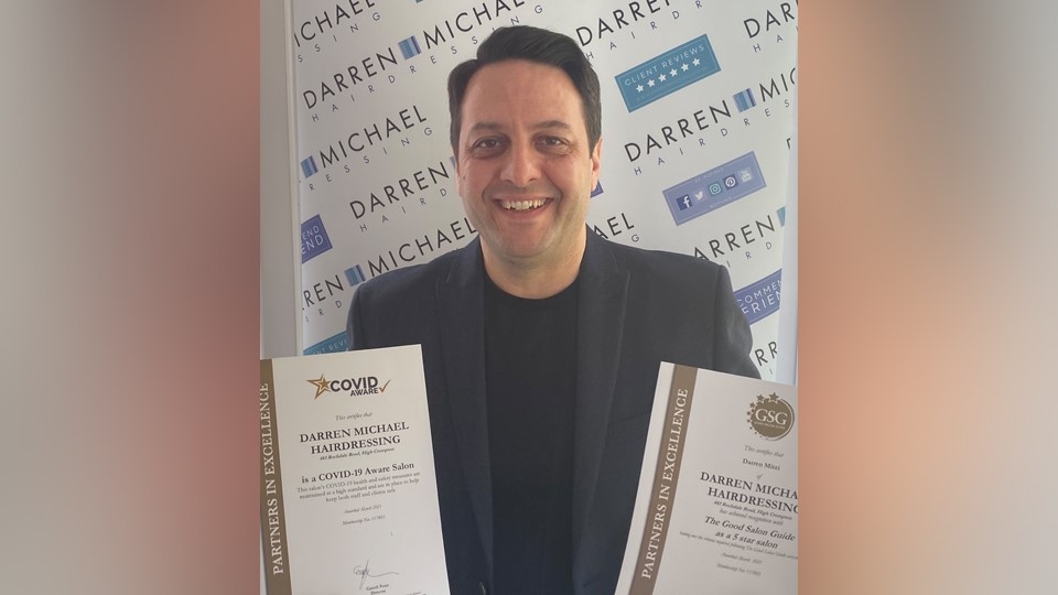 Proud Darren Mitzi, from Darren Michael Hairdressing