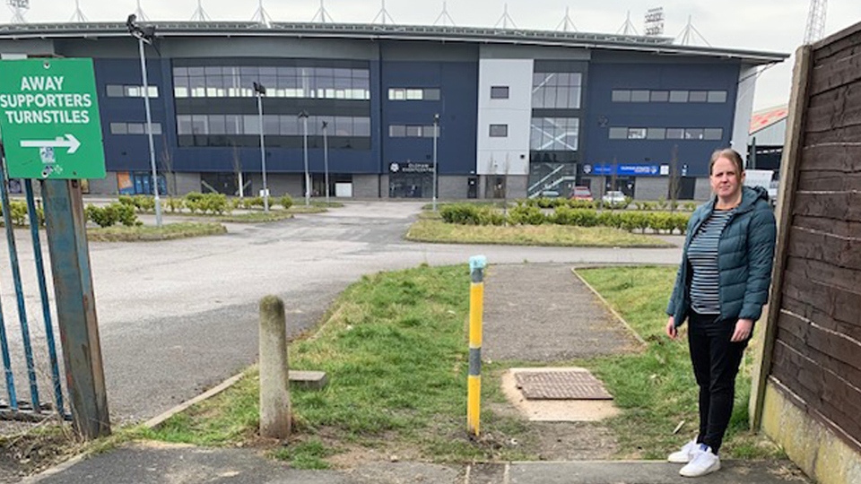 Royton councillor Amanda Chadderton at Boundary Park Royton councillor Amanda Chadderton at Boundary Park