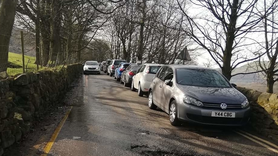 Cars parked at Dovestone Cars parked at Dovestone