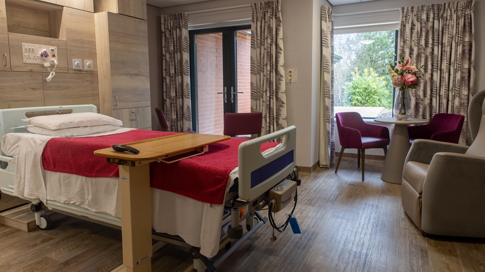 A Patient Bedroom in Dr Kershaws new In Patient Unit