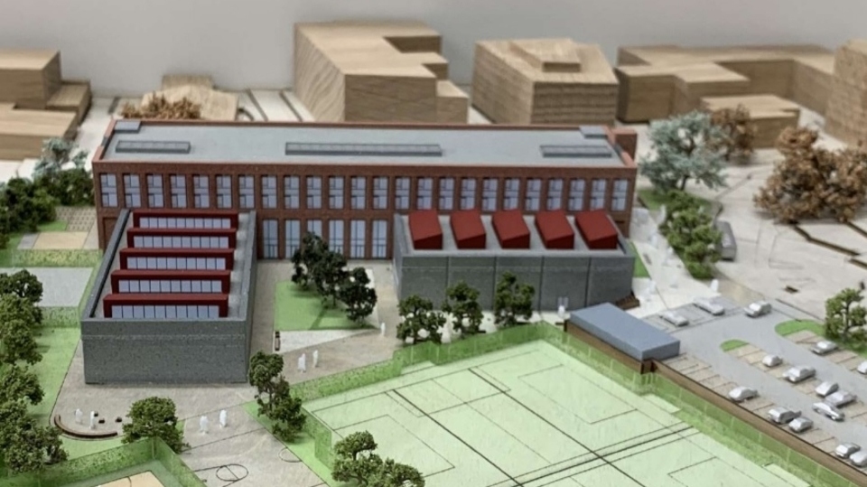 Designs for the new high school in Oldham which will be called the Brian Clarke Church of England Academy Designs for the new high school in Oldham which will be called the Brian Clarke Church of England Academy