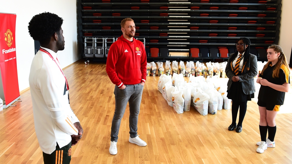 Wes Brown supports the Manchester United Foundation and FareShare initiative to donate food to local families Wes Brown supports the Manchester United Foundation and FareShare initiative to donate food to local families