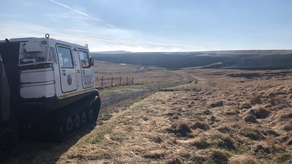 Several hot spots remained on the moor this morning following the fire. Image courtesy of Victoria Holland