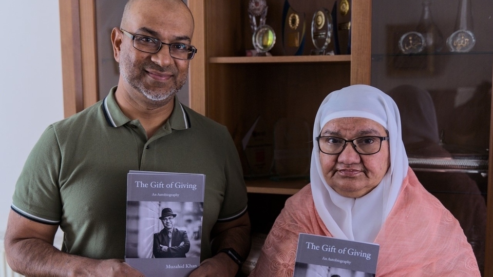 Muzahid Khan is pictured with his mother, Somirun Nessa Khan