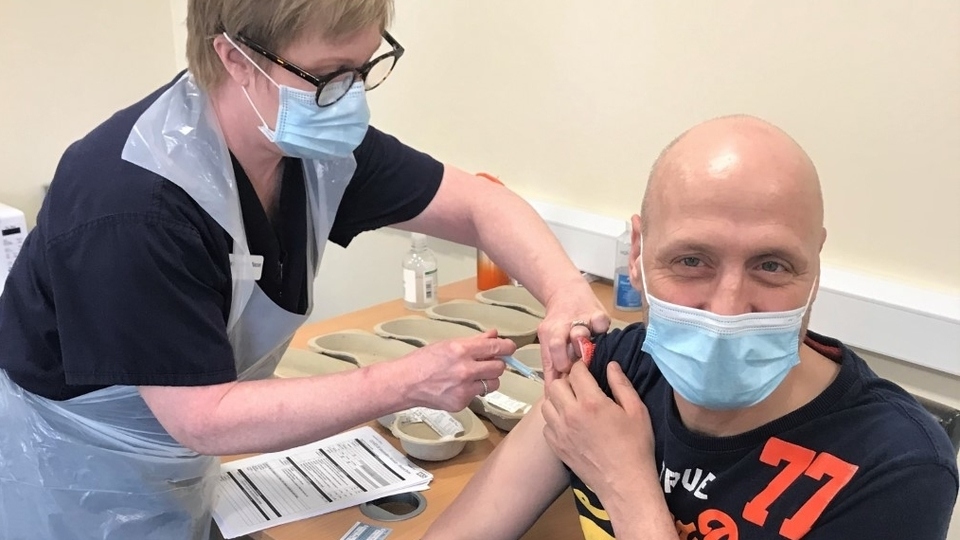 Paul receives his second Covid vaccination