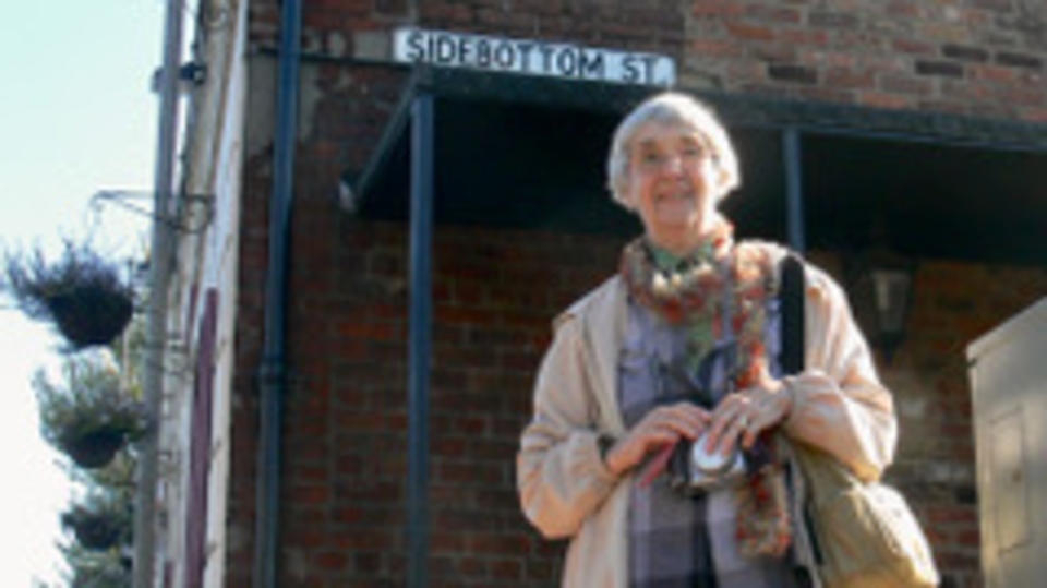 Hilda Cliffe, nee Bardsley, pictured outside the Shepherds Boy pub in Oldham in 2010
