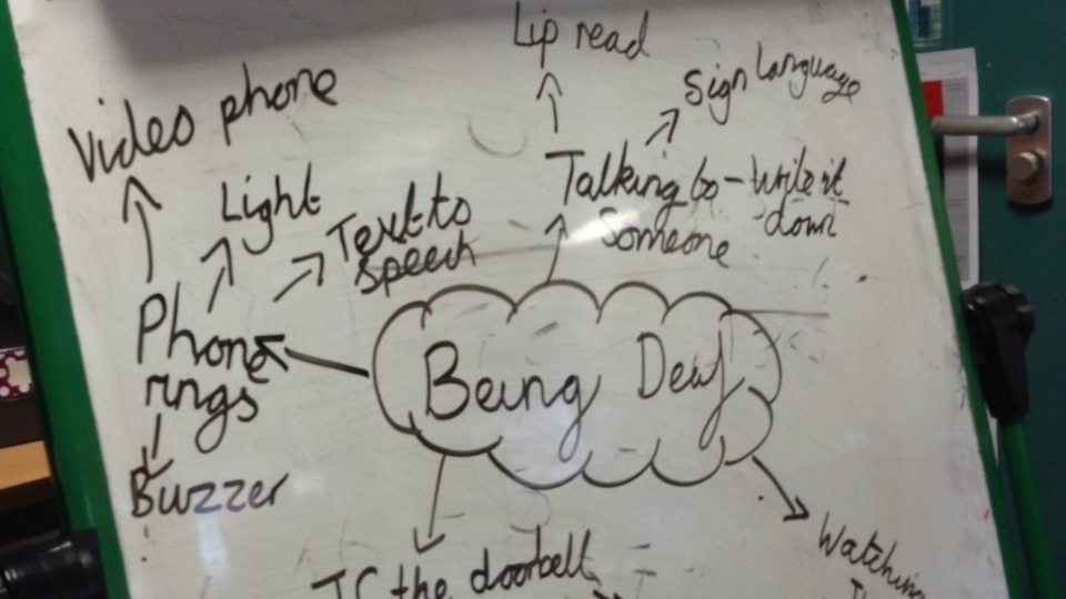 In classes the children discussed how it felt to be deaf and looked at some of the challenges In classes the children discussed how it felt to be deaf and looked at some of the challenges