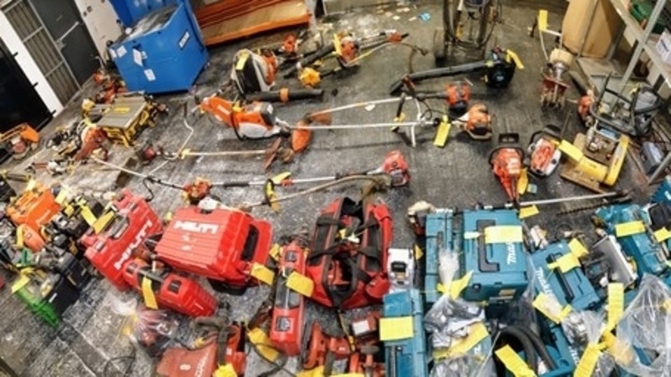 Police officers are working to get these tools back to their owners Police officers are working to get these tools back to their owners