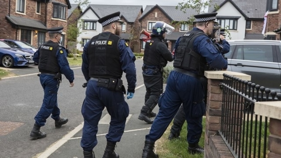 Six arrests were made following dawn raids in Greater Manchester and Buckinghamshire yesterday Six arrests were made following dawn raids in Greater Manchester and Buckinghamshire yesterday