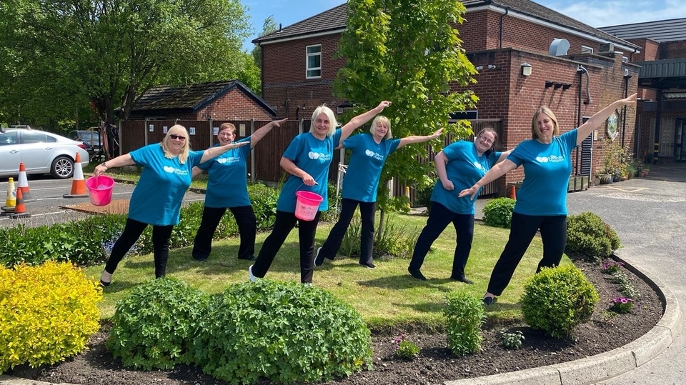 Stephanie, Jane, Stella, Marie, Leanne and Diane are pictured gearing up for their Dr Kershaw's Virtual Hospice Walk