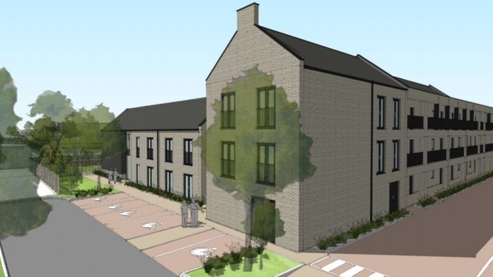 The plans for retirement apartments on land at Nield Street in Mossley