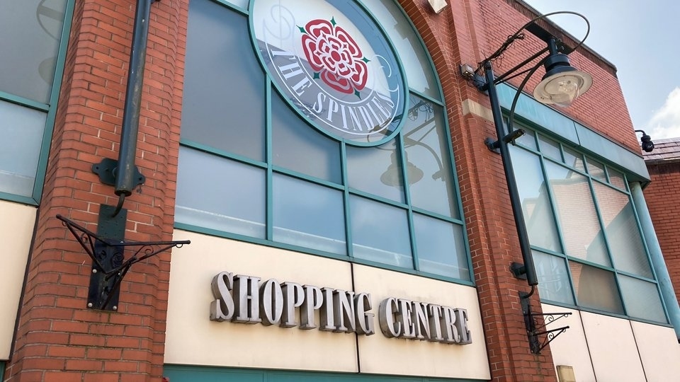 Spindles Town Square shopping centre in Oldham