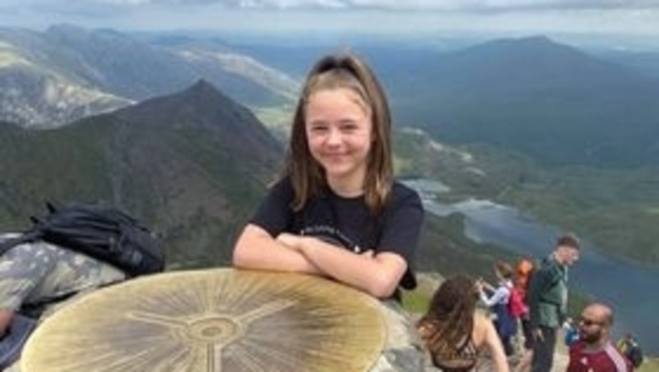 Italia Wallbank climbed Mount Snowdon last weekend Italia Wallbank climbed Mount Snowdon last weekend
