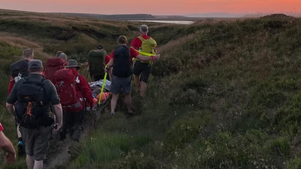 Oldham Mountain Rescue Team in action on Saturday. Oldham Mountain Rescue Team in action on Saturday.