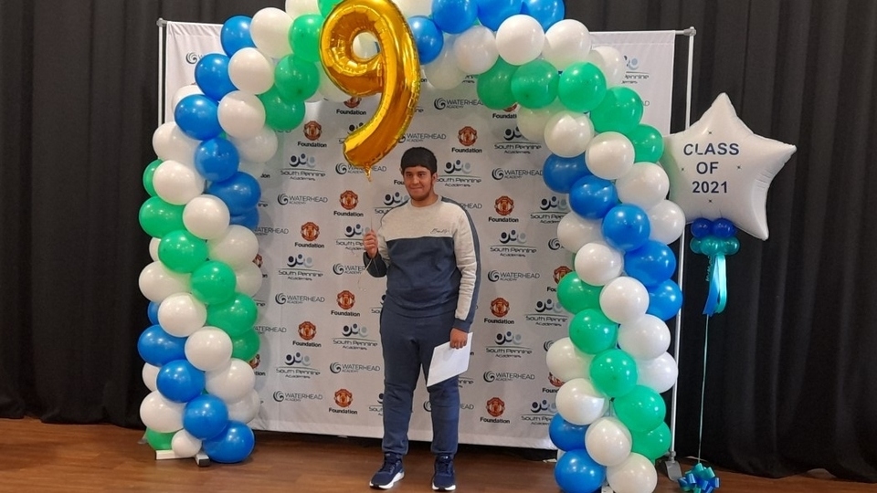 Mateeb Hussain gained a brilliant eight grade 9s and one grade 8 in his GCSE results