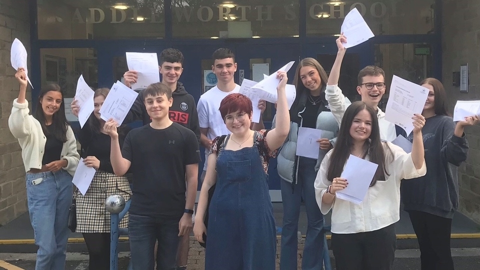 Saddleworth School's class of 2021 celebrate their results