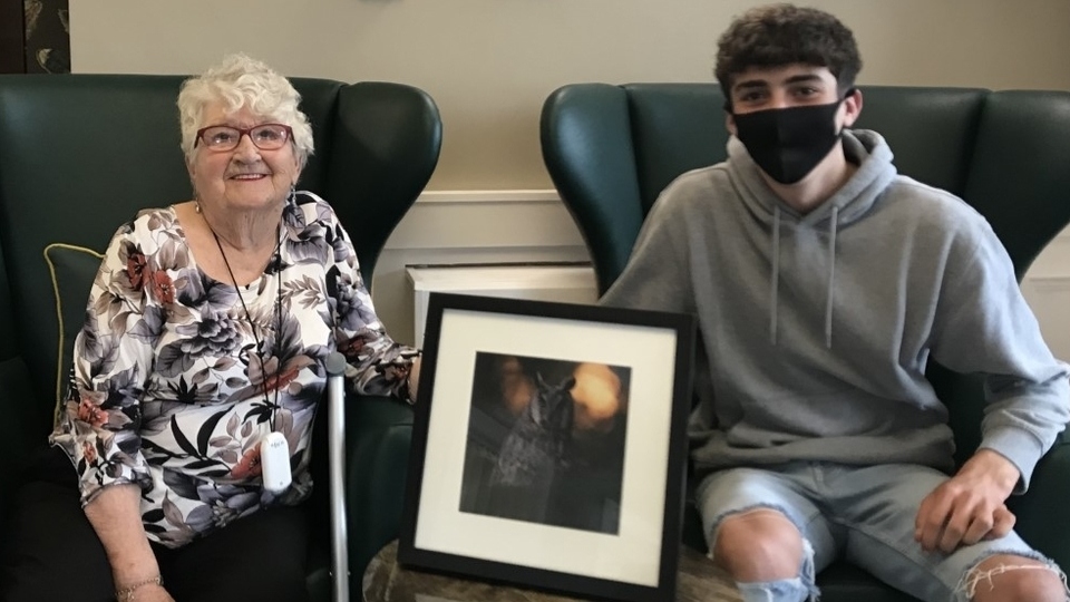 Ben Harrott has presented the Royley House care home with one of his favourite images to display in their recently renovated reception area