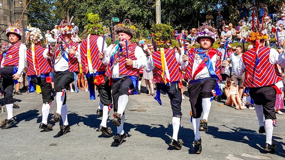 The Saddleworth Morris Men will be dancing around Uppermill tomorrow The Saddleworth Morris Men will be dancing around Uppermill tomorrow