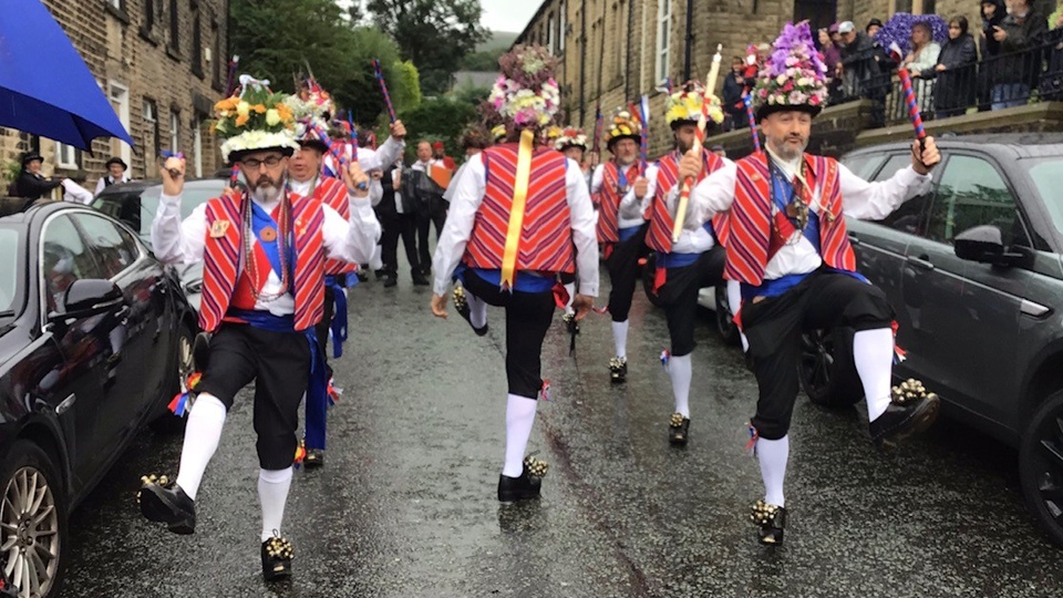 The morris men entertained despite the low-key event The morris men entertained despite the low-key event