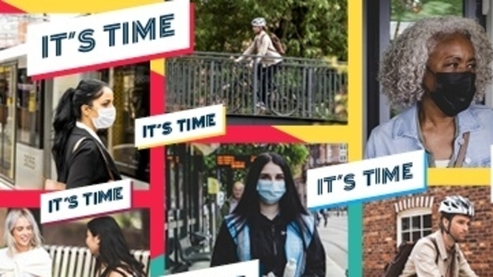 The It’s Time campaign aims to support businesses across Greater Manchester, get people returning to work and school to consider their travel options and encourage more people to use public transport if possible and cycle or walk when they can