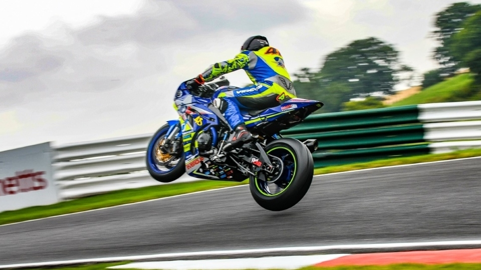 Ash Beech in full flight at Cadwell Park Ash Beech in full flight at Cadwell Park