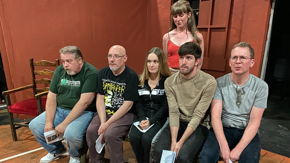 Rehearsals are underway for ‘The Road to Nab End’ Rehearsals are underway for ‘The Road to Nab End’