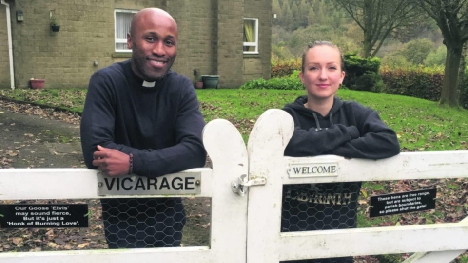 Revd Aaron Jackman with his wife Gemma