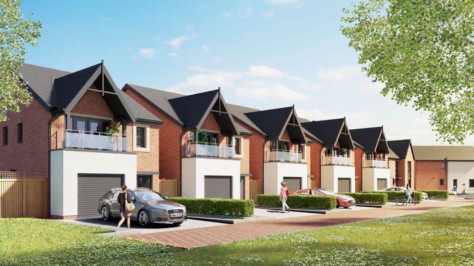 An artist's impression of the Haven Lane development in Moorside An artist's impression of the Haven Lane development in Moorside