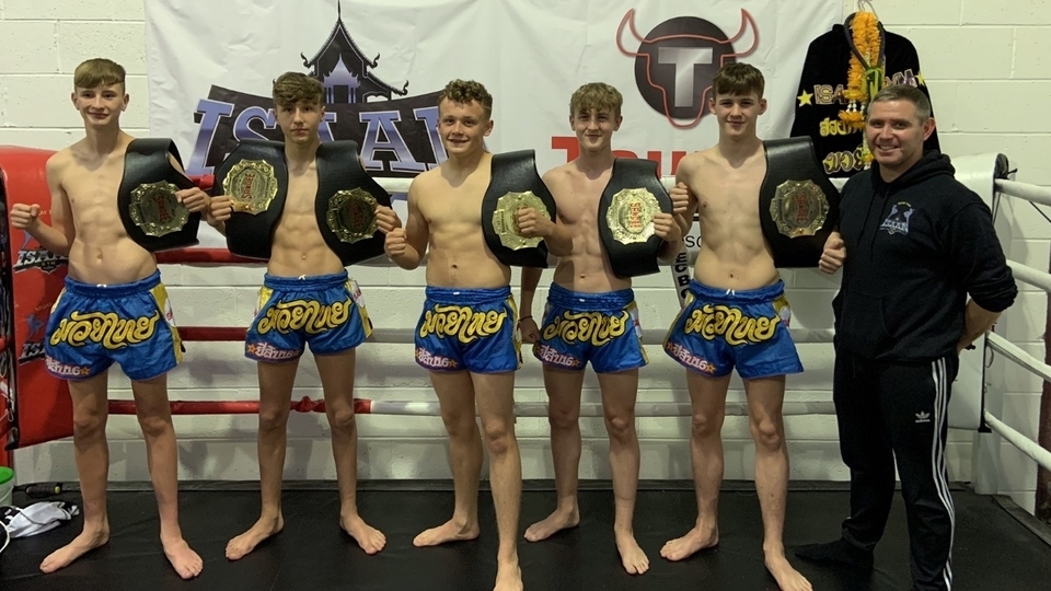 Isaan head coach Ste Donnelly is pictured with Tommy Lowe, Connor Shaw, Brayden Watson, Luke Mattinson and Anthony Hamer Isaan head coach Ste Donnelly is pictured with Tommy Lowe, Connor Shaw, Brayden Watson, Luke Mattinson and Anthony Hamer