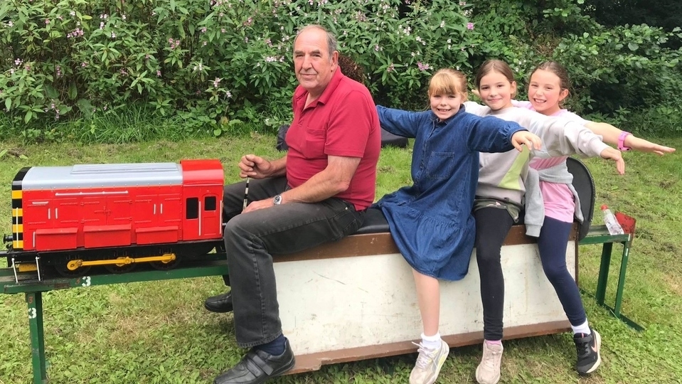 Lyliaa Hughes, Abigail Holloway and Evie Taylor enjoy a ride on the miniature train