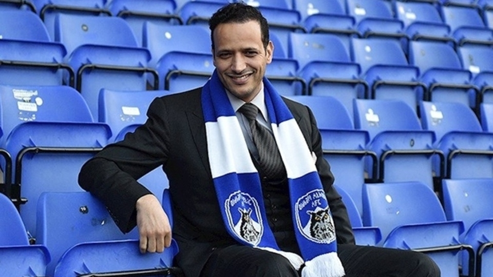 Owner Abdallah Lemsagam pictured when he took over at Boundary Park in 2018