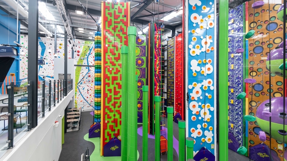 The Clip ‘n Climb area at the brand new Summit Up centre. The Clip ‘n Climb area at the brand new Summit Up centre.