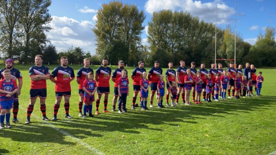 Higginshaw line up ahead of the Oldham Amateur League's Championship Cup Final