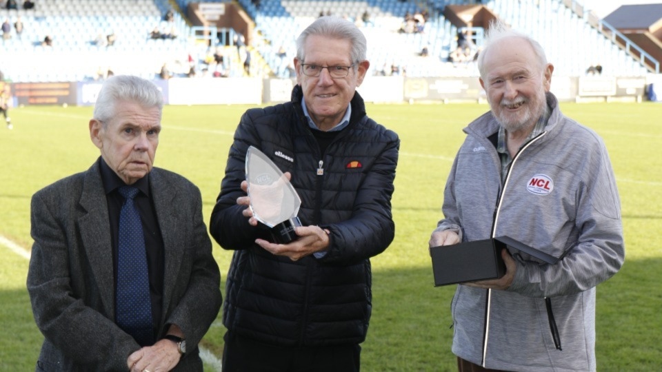 Left to Right: Joe Fitzsimmons, Peter Townsend, Peter Moran. Picture courtesy of Ainsley Bennett, secretary of Hunslet Warriors.