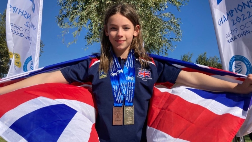 Proud Oonagh McManus shows off her medals